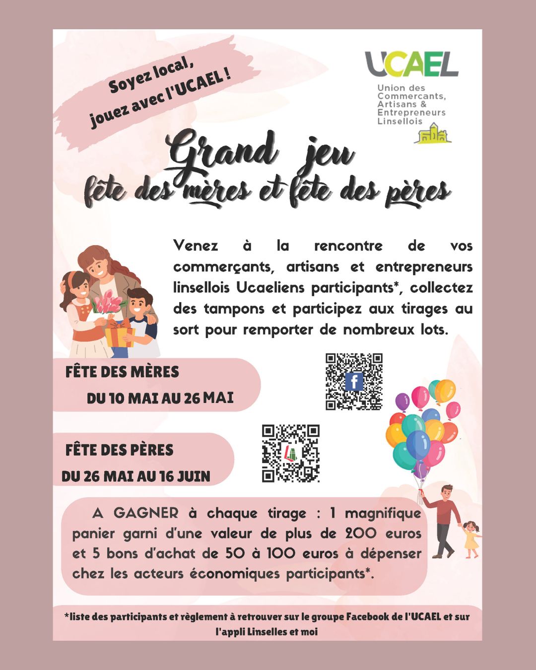 Grand jeu « Fête des mères et fête des pères » par l’UCAEL