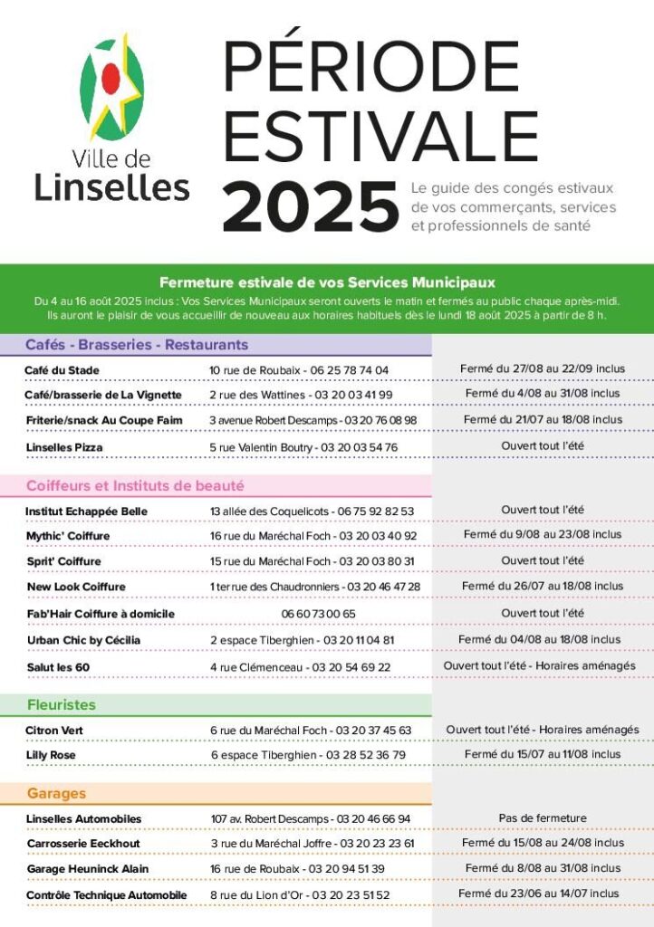 Image du document Ville de Linselles – Période Estivale 2025