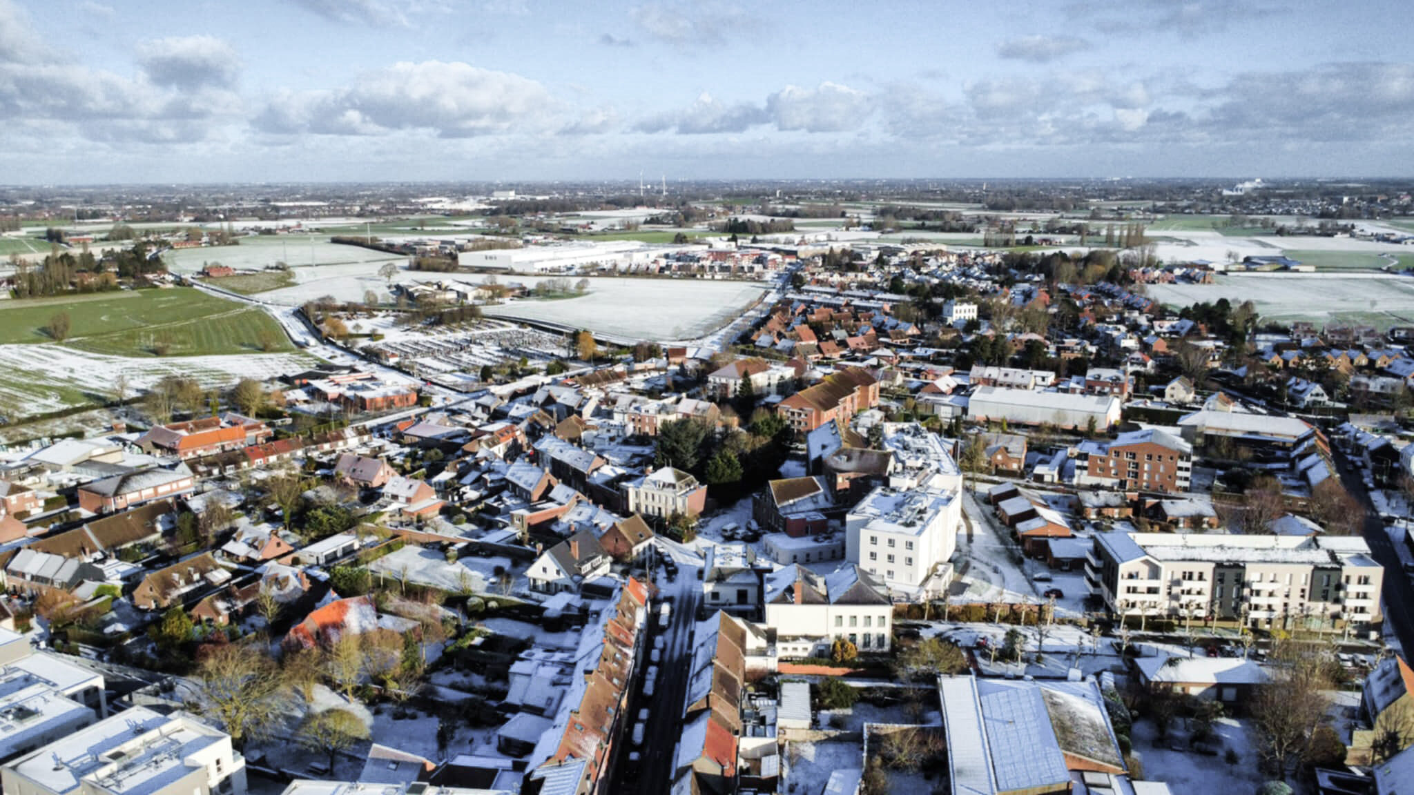 Linselles sous la neige