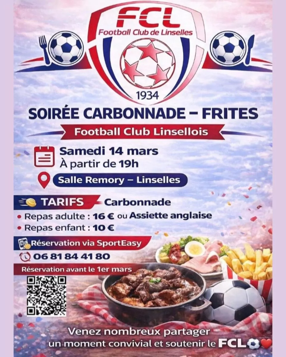 Soirée carbonnade-frites du Football Club Linsellois