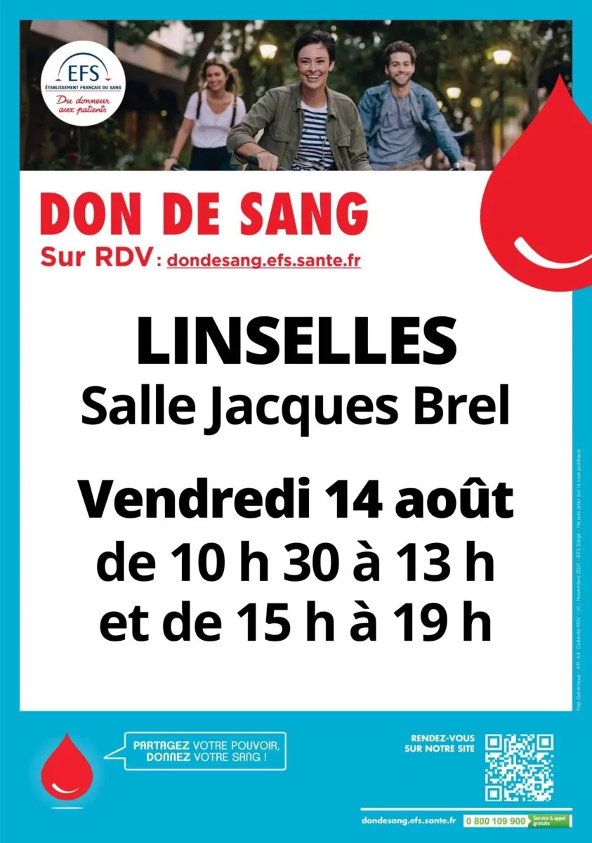 Don du sang - Vendredi 14 août 2026