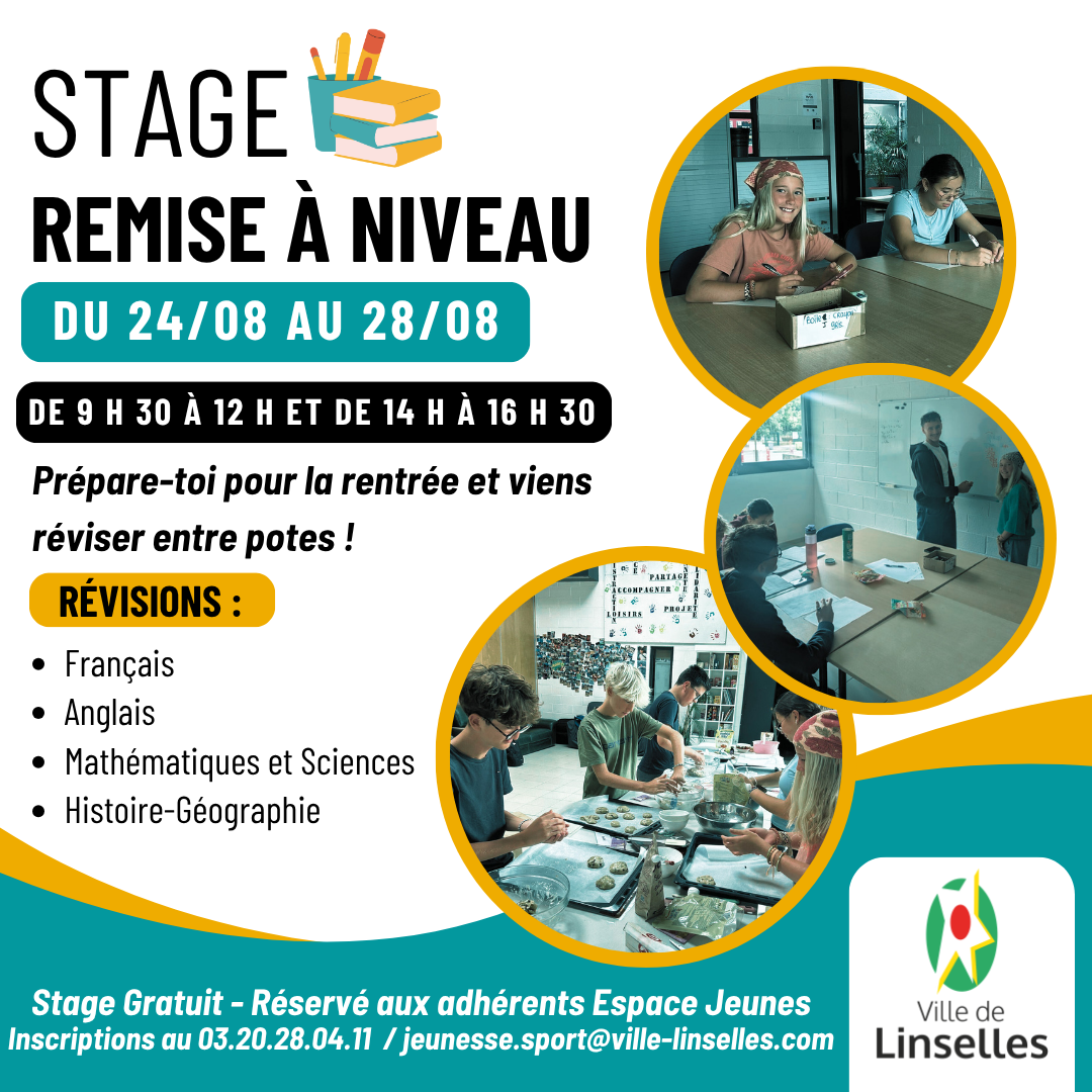 Stage de remise à niveau : préparez la rentrée scolaire ! 2