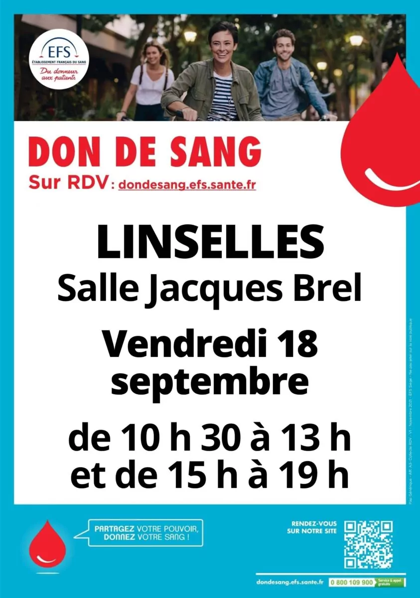 Don de sang - Vendredi 18 septembre 2026