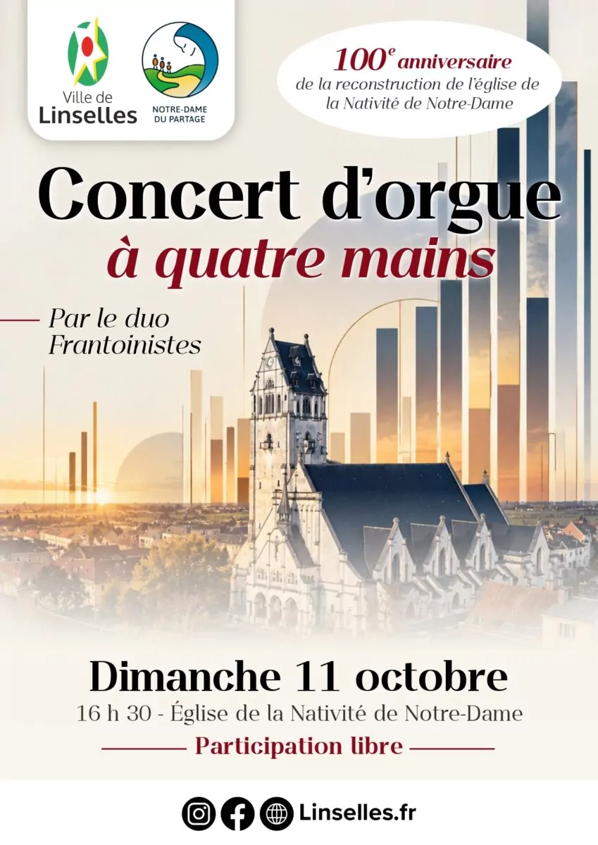 Affiche - Concert d'orgue à quatre mains